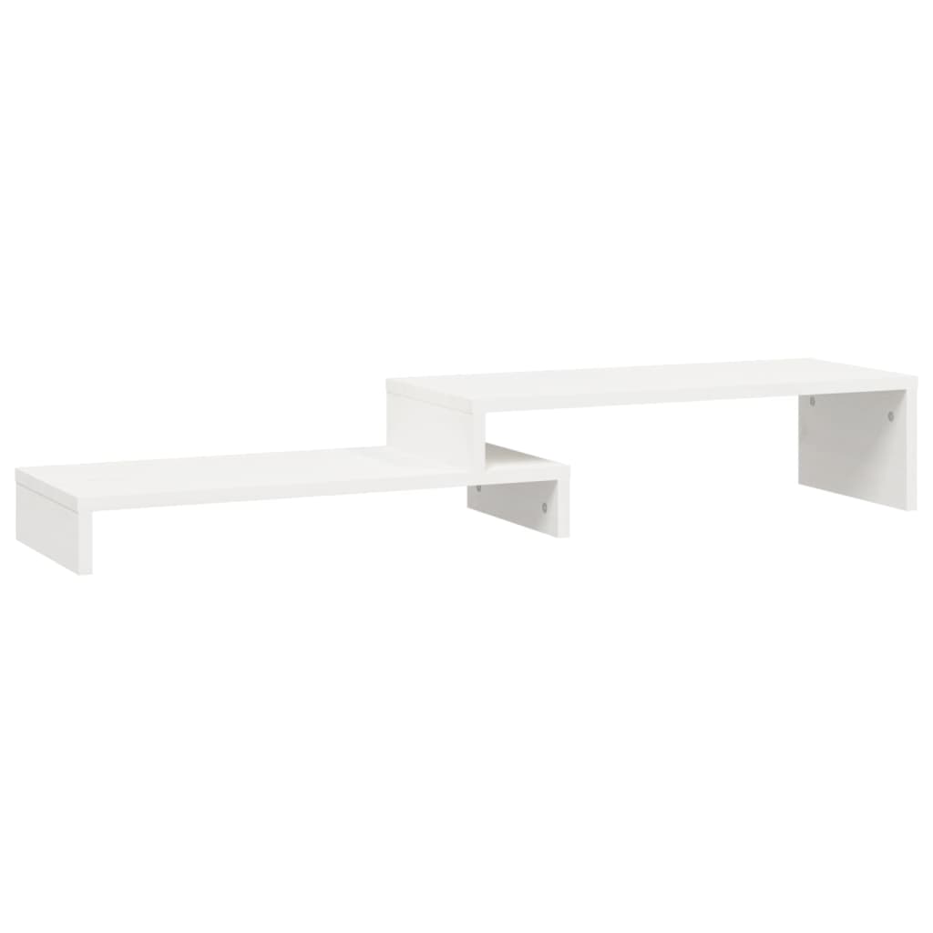 NNEVL Monitor Stand White (52-101)x22x14 cm Solid Wood Pine